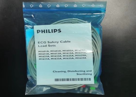 PHILIP M1623A चिकित्सा उपकरण उपभोग्य सामग्रियां, 5 लीड ईसीजी केबल 989803104511