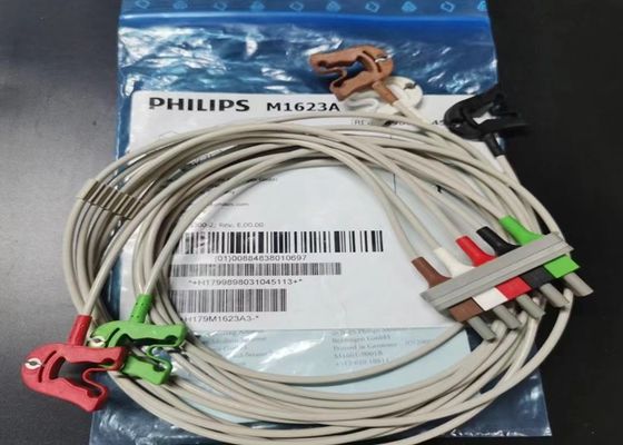PHILIP M1623A चिकित्सा उपकरण उपभोग्य सामग्रियां, 5 लीड ईसीजी केबल 989803104511