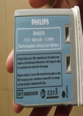 M4607A चिकित्सा उपकरण बैटरी, रिचार्जेबल ली-आयन बैटरी 11.1V 1600mAh 17.76Wh