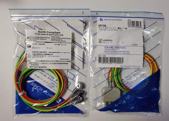NIHON KOHDEN चिकित्सा उपकरण स्पेयर पार्ट्स केबल BR-913P स्नैप ऑन प्रकार K910A