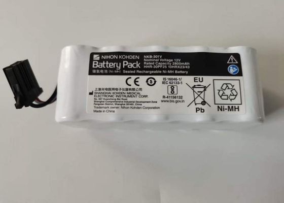 2800mAh रिचार्जेबल Ni Mh बैटरी, 12v Nkb 301v Nihon Kohden