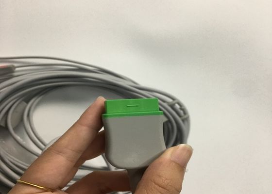 3 लीड ईसीजी ट्रंक केबल 2106309-002 एकीकृत Grabber Leadwire 12FT के साथ