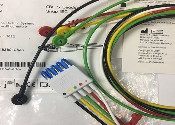 M1645A IntelliVue चिकित्सा उपकरण स्पेयर पार्ट्स केबल 5 लीडसेट