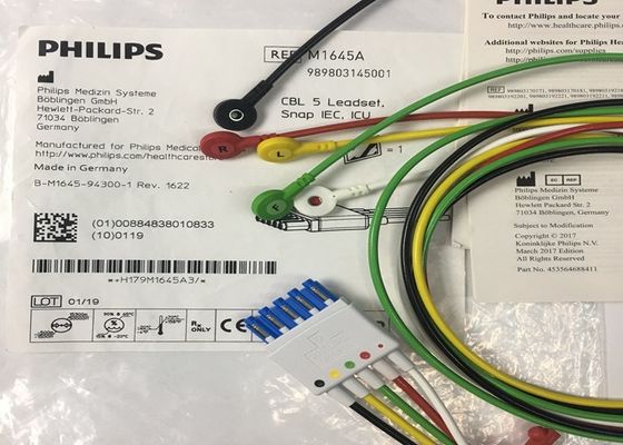 M1645A IntelliVue चिकित्सा उपकरण स्पेयर पार्ट्स केबल 5 लीडसेट