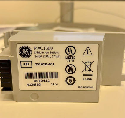 GE MAC1600 ईसीजी मशीन बैटरी 14.8V 2.3Ah 37Wh REF 2032095-001