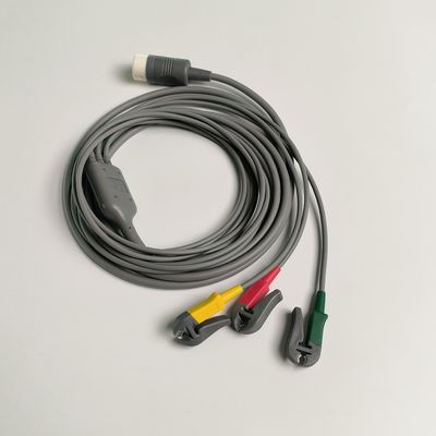 PHILIP मूल Efficia संयुक्त केबल/3-लीडसेट Grabber IEC. मशीन अंत दौर 12-पिन,REF: 989803160741