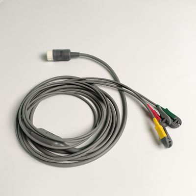PHILIP मूल Efficia संयुक्त केबल/3-लीडसेट Grabber IEC. मशीन अंत दौर 12-पिन,REF: 989803160741