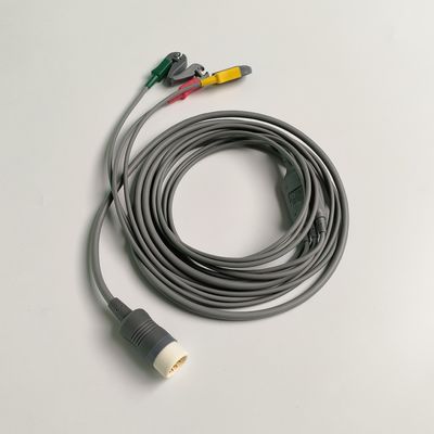 PHILIP मूल Efficia संयुक्त केबल/3-लीडसेट Grabber IEC. मशीन अंत दौर 12-पिन,REF: 989803160741