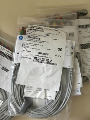 GE 2104749-001 -Conjunto 10 लीड ईसीजी लीडवायर और ट्रंक केबल,AHA