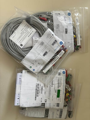 GE 2104749-001 -Conjunto 10 लीड ईसीजी लीडवायर और ट्रंक केबल,AHA