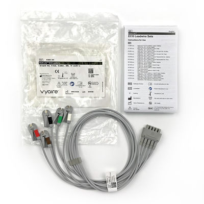 GE Ref:412681-001 मल्टी-लिंक ईसीजी लीडवायर ग्रुप सेट,5 -लीड,ग्रेबर,AHA 74 CM /29 IN