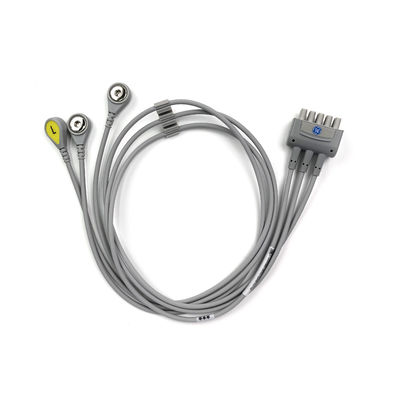 GE REF:2106385-003 ईसीजी लीडवायर सेट,3-लीड,स्नैप,आईईसी,74CM/29IN