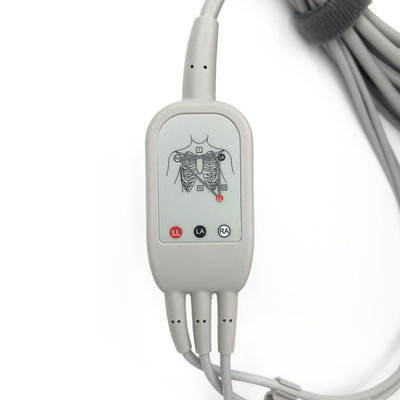 5831398 लीडवायर और ट्रंक केबल ईसीजी 3 लीड केबल Undetachable,Grabber,AHA,4.7M/15 FT