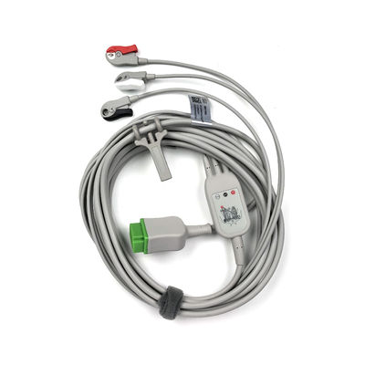 5831398 लीडवायर और ट्रंक केबल ईसीजी 3 लीड केबल Undetachable,Grabber,AHA,4.7M/15 FT