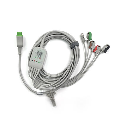 5831400 लीडवायर और ट्रंक केबल ईसीजी 5 लीड केबल Undetachable,Grabber,AHA,4.7M/15 FT