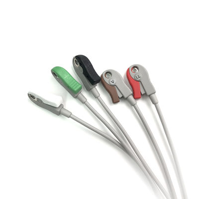 5831400 लीडवायर और ट्रंक केबल ईसीजी 5 लीड केबल Undetachable,Grabber,AHA,4.7M/15 FT