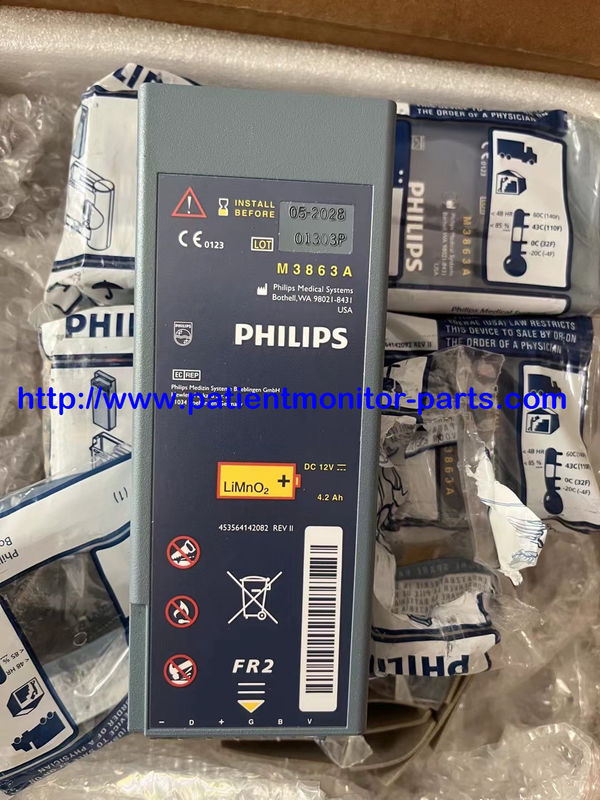 मूल चिकित्सा उपकरण बैटरी M3863A DC 12V 4.2Ah के लिए PHILIP FR2 AED के लिए