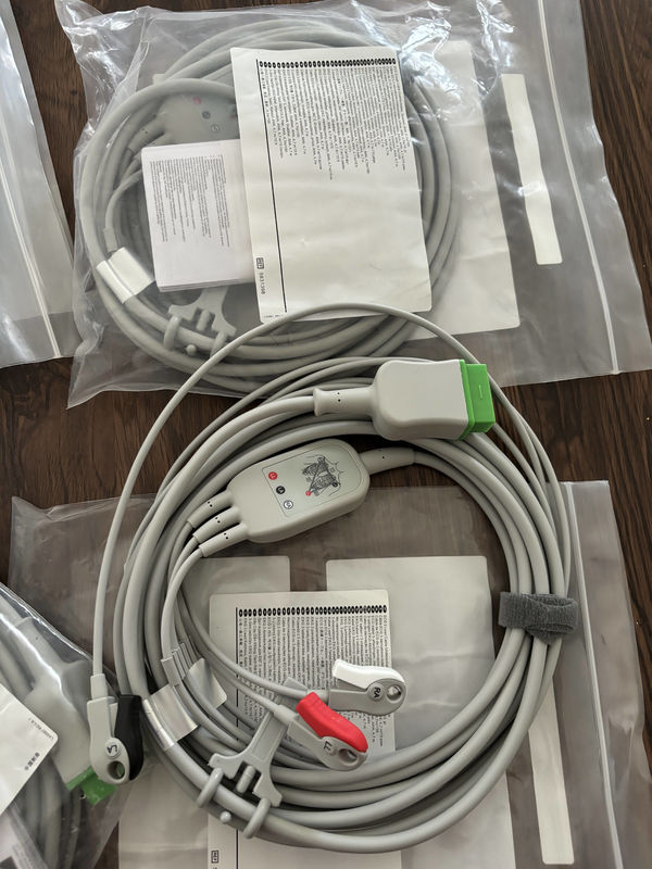 जीई लीडवायर और ट्रंक केबल आरईएफ: 5831398 ईसीजी 3 लीड केबल अटूट ग्रैबर एएचए 4.7एम 15फीट