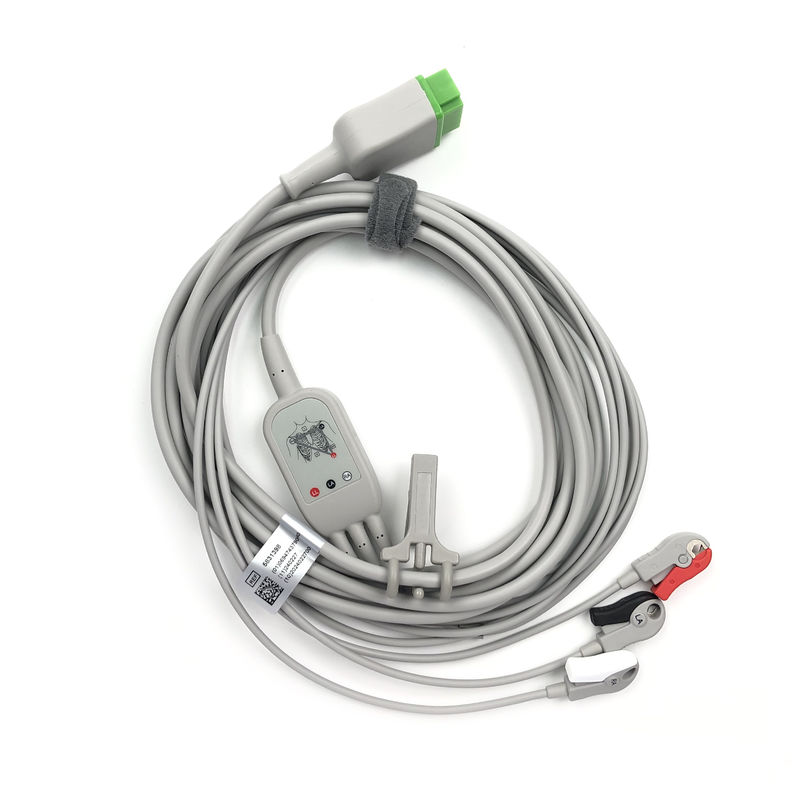 5831398 लीडवायर और ट्रंक केबल ईसीजी 3 लीड केबल Undetachable,Grabber,AHA,4.7M/15 FT